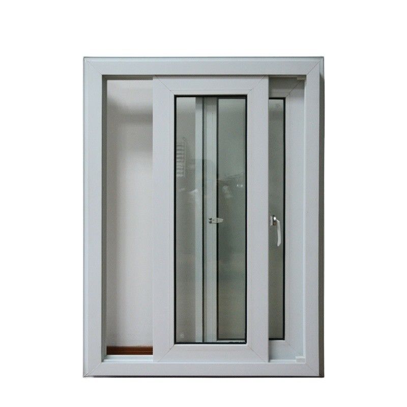 Funzione a prova di vento Vetro a doppio scorrimento vetro UPVC finestre verticali con vantaggio di risparmio energetico