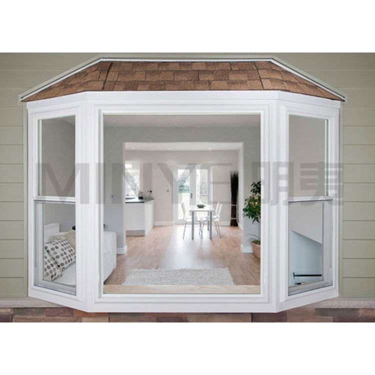 Brown Swing Open Style Accessibile PVC Vinyl Fenestre sostitutive con Bay Window Design