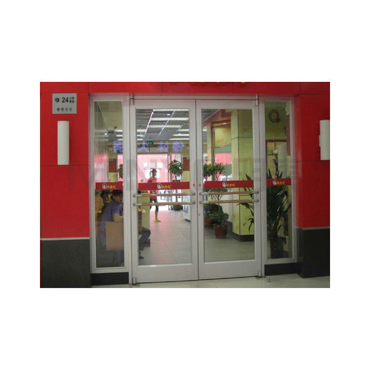 KFC Shop Front Swing Door con polvere rivestita in vetro e design a molla
