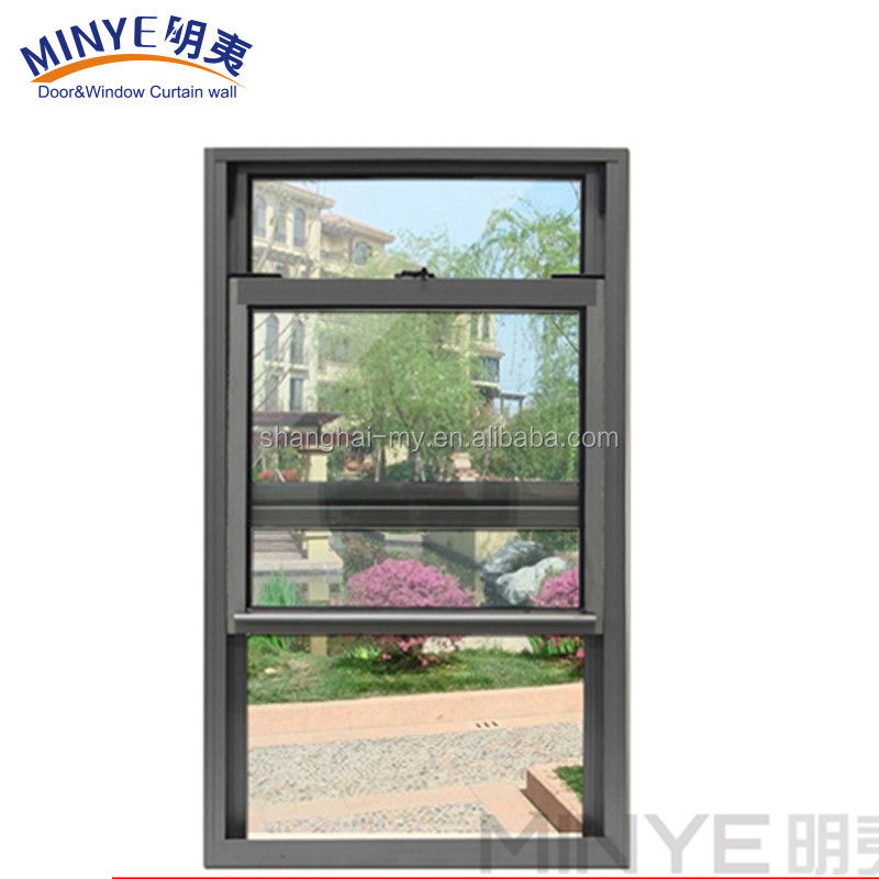 1Spessore del profilo.4 mm Aluminio finestrino scorrevole in stile americano con design a griglia
