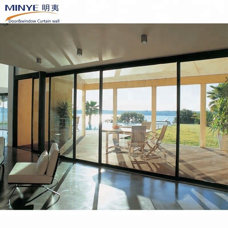 Doppio/Triplice/Quattro Tracce Moderne porte d'ingresso con porta scorrevole in vetro