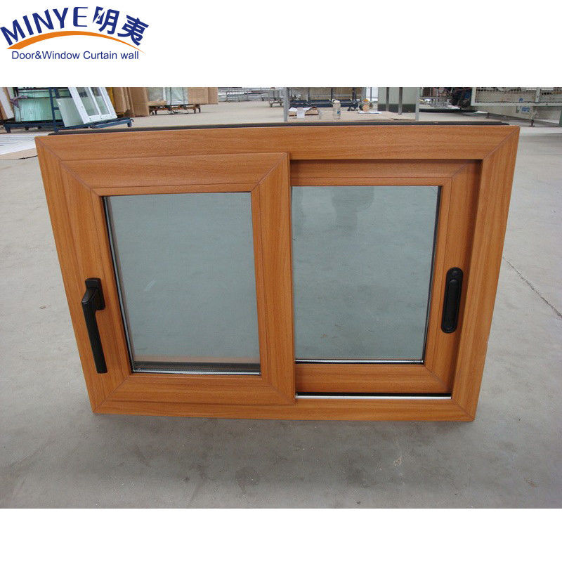 Cornice di plastica insonorizzata UPVC/PVC Finestre scorrevoli con doppio vetro in colore legno
