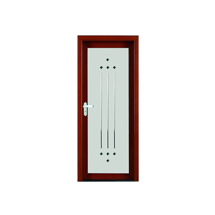 Porta interna in vetro temperato a doppio vetro con telaio in PVC e design decorativo