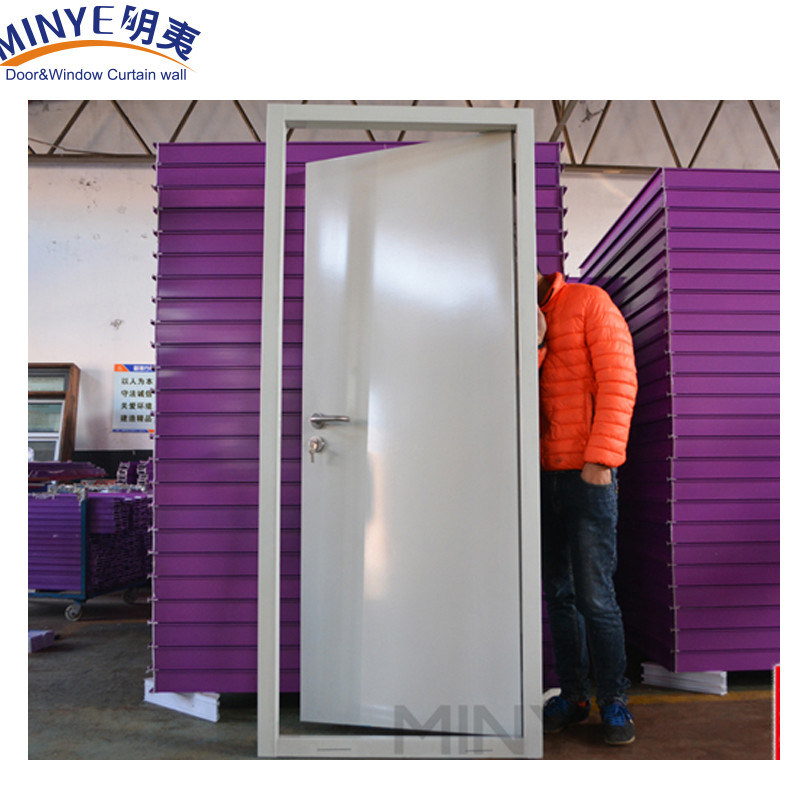 Porta di sicurezza in acciaio antifurto esterna con profilo di vetro di ferro spessore 0,6 mm 2,0 mm