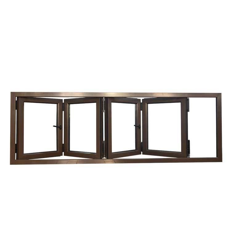 6063 T-5 Thermal Break Frame Aluminum Double Glazed Accordion Window per l'esecuzione
