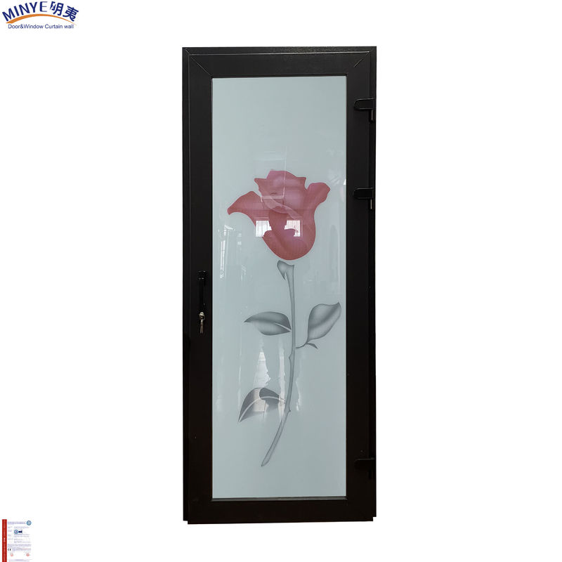 Porta a chiusura verticale UPVC a doppio vetro rinforzato resistente al vento per porta a guarnizione PVC resistente
