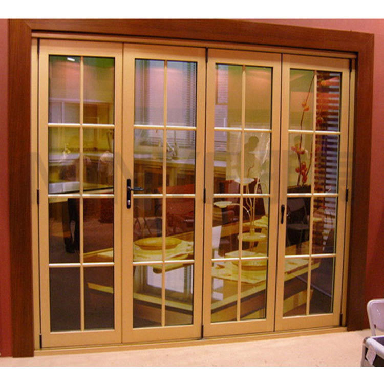 Isolamento acustico di 30-40DB di alluminio porte pieghevoli progettazione per grille casa esterno