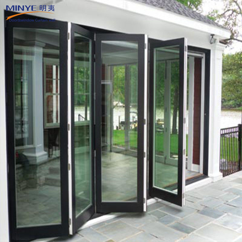 Alberghi Moderno Design Armadio in alluminio Accordione Vetro Porta bifold con cerniere pieghevole