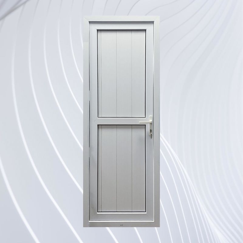 Porte principali in PVC in stile francese a vento impermeabile UPVC Verticale Porta a cerniera con porta in PVC