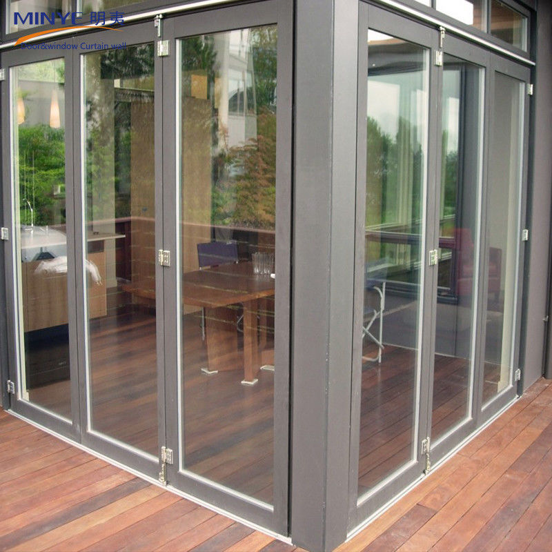 Porta doppia temperata a doppio vetro vetrata PVC pieghevole per parete divisoria interna