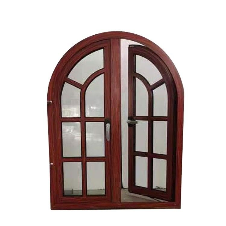 Cornice in lega di alluminio standard CE Disegni di best casement Legno Grano Finestra a mezza arcata