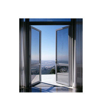 Moderno design standard europeo doppi pannelli stile swing uragano prova di alluminio casement porta di sicurezza
