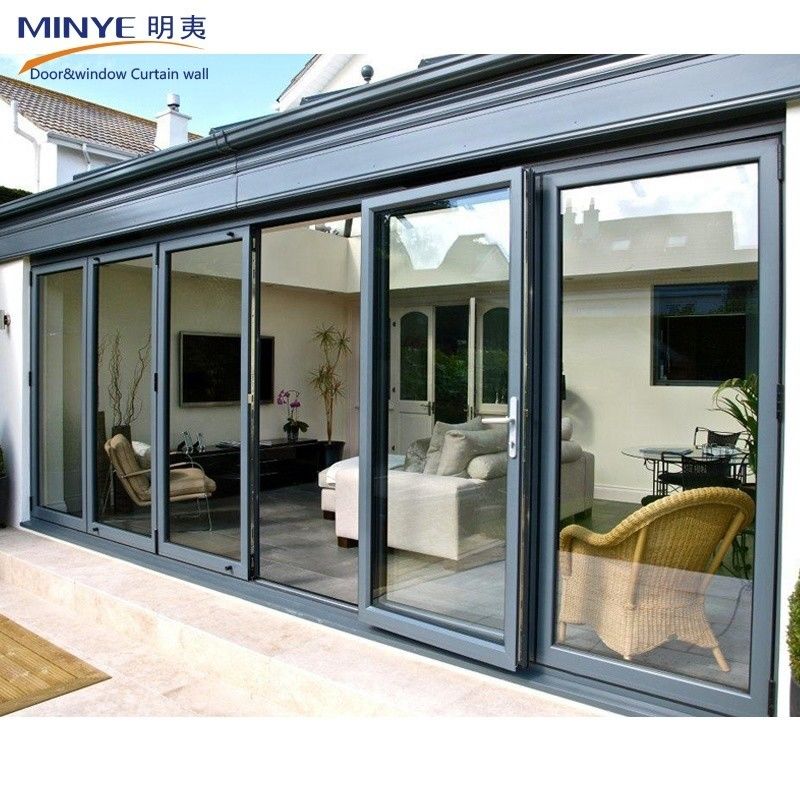 Moderno design alluminio interni porte francesi con risparmio energetico e isolamento termico