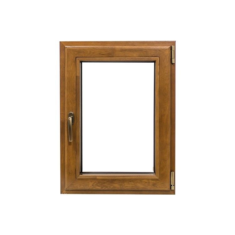Disegno di legno di grano di rottura termica in alluminio Tilt e girare finestra con doppio vetro temperato