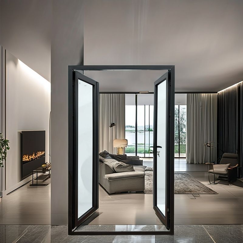 Modern Design Termal Break Aluminico Leggio Casement Porte in Bianco per e acquirenti